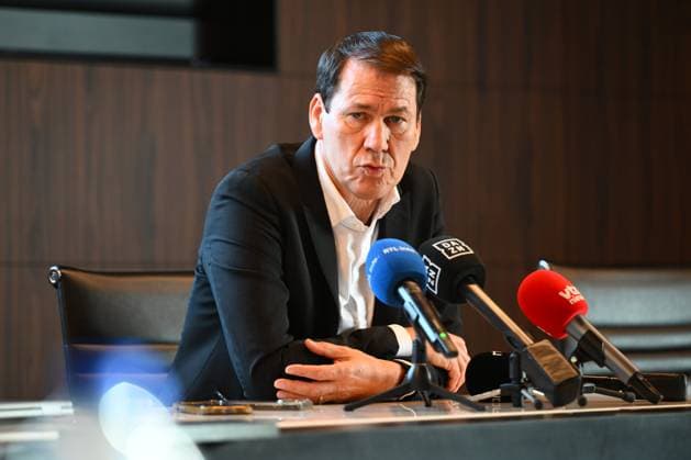 Rudi Garcia Head Coach Belgium national team, Nationalteam TUBIZE, BELGIUM - DECEMBER 18 : Rudi Garcia head coach of the Belgium national team pictured during a press meeting with the invited media representatives ahead of the FIFA World Cup, WM, Weltmeisterschaft, Fussball 2026 at the Belgian National Football Center Base on December 18, 2025 in Tubize, Belgium, 18 12 2025 Tubize Belgium  Copyright: xVincentxKalutx
