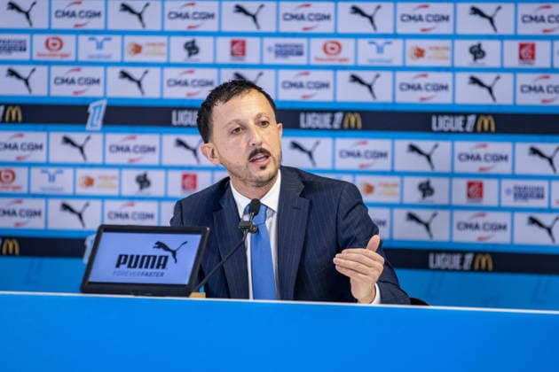 FOOTBALL : Conference de presse Pablo Longoria - Marseille - 18 12 2025 FOOTBALL - 18 12 2025 - ConfÃ rence de presse de mi-saison de LONGORIA pablo, prÃ sident de l OM, Olympique de Marseille MARSEILLEFrance  Copyright: xadrienpittore x