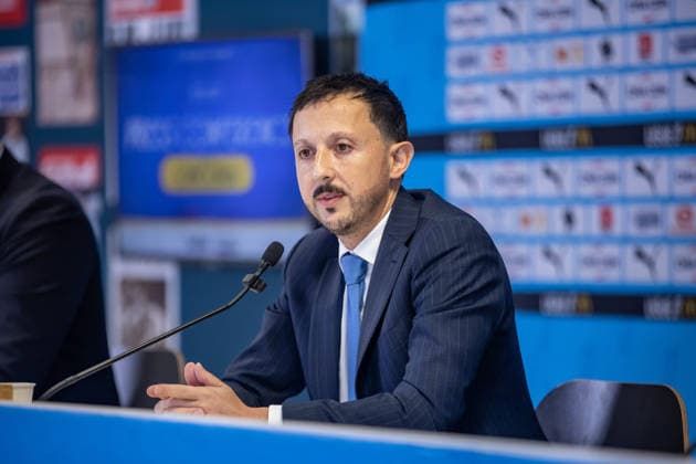 FOOTBALL : Conference de presse Pablo Longoria - Marseille - 18 12 2025 FOOTBALL - 18 12 2025 - ConfÃ rence de presse de mi-saison de LONGORIA pablo, prÃ sident de l OM, Olympique de Marseille MARSEILLEFrance  Copyright: xadrienpittore x