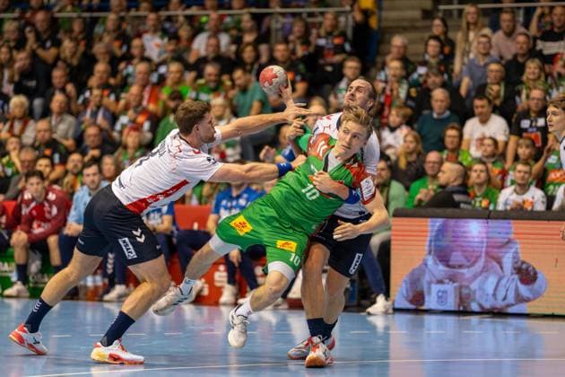 Germany Handball DHB Pokal 2025 26, quarter-final SC Magdeburg vs SG Flensburg Handewitt GETEC Arena Magdeburg Gisli Kristjansson SC Magdeburg, 10 Copyright: xTomxLauruschkatx