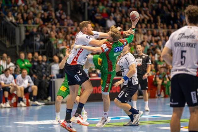 Germany Handball DHB Pokal 2025 26, quarter-final SC Magdeburg vs SG Flensburg Handewitt GETEC Arena Magdeburg Gisli Kristjansson SC Magdeburg, 10 Copyright: xTomxLauruschkatx