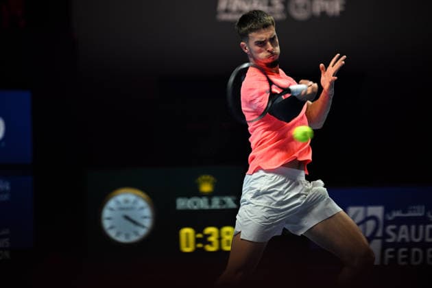 2025 ATP, Tennis Herren Tennis Herren NextGen Finals - Jeddah Dino Prizmic from Spain during his second round match at the 2025 ATP NextGen Finals in Jeddah, Saoudi Arabia, on December 18, 2025.