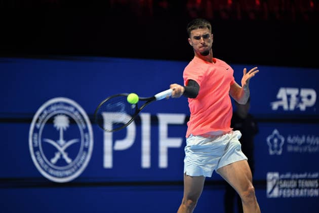 2025 ATP, Tennis Herren Tennis Herren NextGen Finals - Jeddah Dino Prizmic from Spain during his second round match at the 2025 ATP NextGen Finals in Jeddah, Saoudi Arabia, on December 18, 2025.