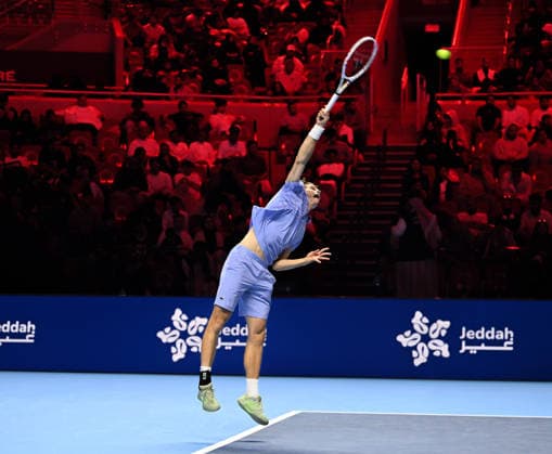 2025 ATP, Tennis Herren Tennis Herren NextGen Finals - Jeddah Dino Prizmic from Spain during his second round match at the 2025 ATP NextGen Finals in Jeddah, Saoudi Arabia, on December 19, 2025.