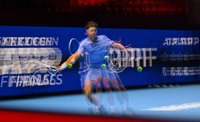 2025 ATP, Tennis Herren Tennis Herren NextGen Finals - Jeddah Dino Prizmic from Spain during his second round match at the 2025 ATP NextGen Finals in Jeddah, Saoudi Arabia, on December 19, 2025.