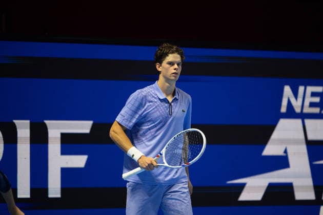2025 ATP, Tennis Herren Tennis Herren NextGen Finals - Jeddah Dino Prizmic from Spain during his second round match at the 2025 ATP NextGen Finals in Jeddah, Saoudi Arabia, on December 19, 2025.