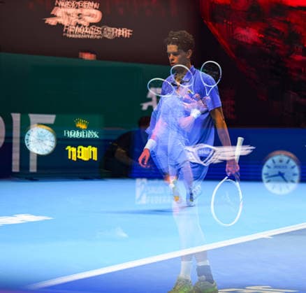 2025 ATP, Tennis Herren Tennis Herren NextGen Finals - Jeddah Dino Prizmic from Spain during his second round match at the 2025 ATP NextGen Finals in Jeddah, Saoudi Arabia, on December 19, 2025.