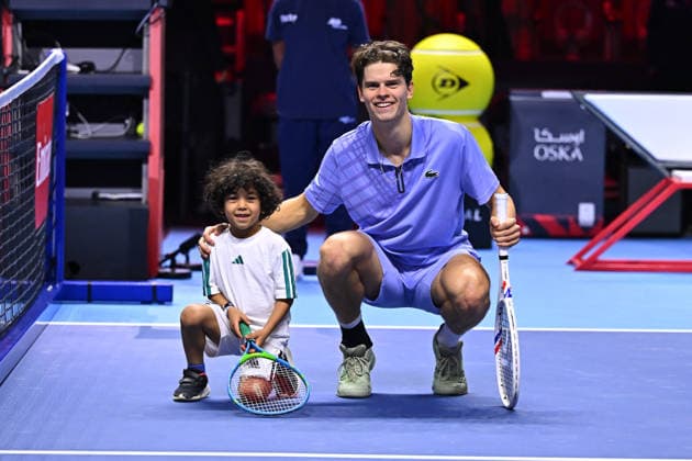 Next Gen ATP, Tennis Herren Finals Presented by PIF - Jeddah Alexander Blockx from Belgium during his third round match at the 2025 ATP NextGen Finals in Jeddah, SAOUDI, on December 19, 2025. Photo by Corinne Dubreuil ABACAPRESS.COM Jeddah Saudi Arabia  Copyright: xDubreuilxCorinne ABACAx
