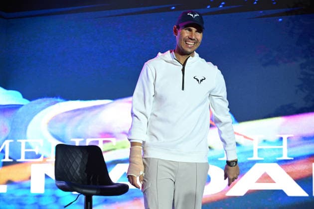 Rafael Nadal at Next Gen ATP, Tennis Herren Finals Presented by PIF - Jeddah Rafael Nadal (ESP) poses for photos with fansat the 2025 ATP NextGen Finals in Jeddah, SAOUDI, on December 19, 2025. Photo by Corinne Dubreuil ABACAPRESS.COM Jeddah  Copyright: xDubreuilxCorinne ABACAx