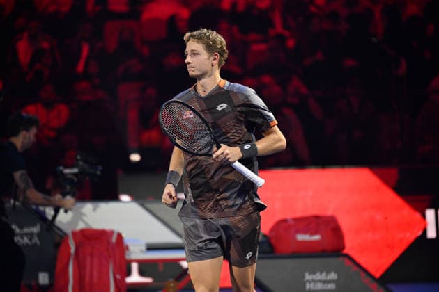 2025 ATP, Tennis Herren Tennis Herren NextGen Finals - Jeddah Martin Landaluce during his second round match at the 2025 ATP NextGen Finals in Jeddah, Saoudi Arabia, on December 19, 2025.Martin Landaluce