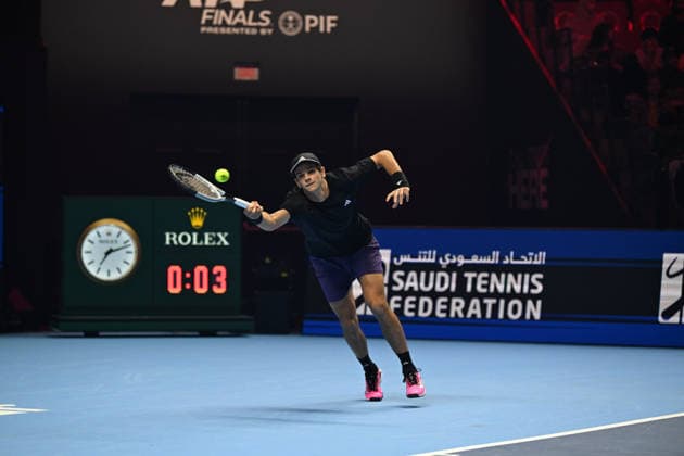2025 ATP, Tennis Herren Tennis Herren Next Gen Finals - Jeddah Rafael Jodra during his second round match at the 2025 ATP Next Gen. Finals in Jeddah, Saoudi Arabia, on December 19, 2025.