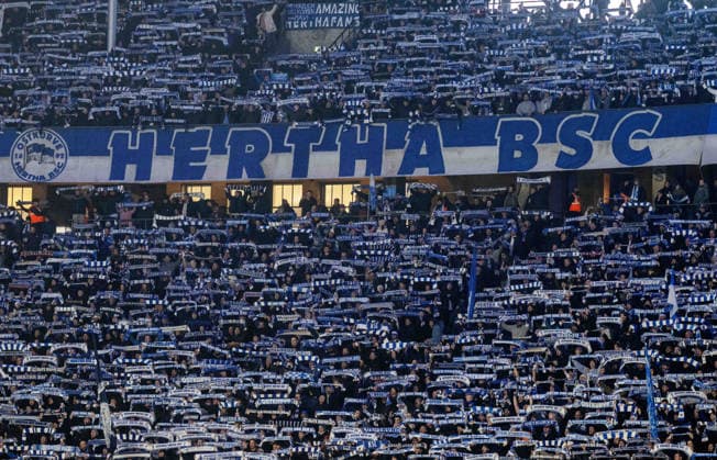 Soccer, Men, Season 2025 2026, 2 Bundesliga 17 Matchday , Hertha BSC Arminia Bielefeld, Fans of Hertha in the Ostkurve, 19 12 2025, Copyright: xMatthiasxKochx