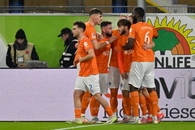 Paderborn, Home Deluxe Arena, 19 12 25, GER, Herren, 2 Bundesliga, Saison 2025 2026, SC Paderborn 07 SV Darmstadt 98 Bild Killian CORREDOR Darmstadt jubilates after his goal to 0 2 DFL regulations prohibit any use of photographs as image sequences and or quasi video NRW Germany