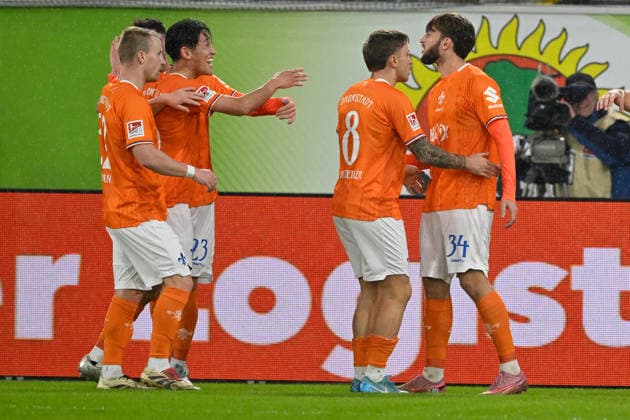 Paderborn, Home Deluxe Arena, 19 12 25, GER, Herren, 2 Bundesliga, Saison 2025 2026, SC Paderborn 07 SV Darmstadt 98 Bild Killian CORREDOR Darmstadt jubilates after his goal to 0 2 DFL regulations prohibit any use of photographs as image sequences and or quasi video NRW Germany