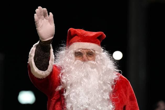 Father Christmas interacts with fans before kick-off Northampton Town v AFC Wimbledon, Sky Bet League One, Football, Sixfields Stadium, Northampton, UK - 19 Dec 2025Northampton Sixfields Stadium United Kingdom EDITORIAL USE ONLY No use with unauthorised audio, video, data, fixture lists, club league logos or live services. Online in-match use limited to 120 images, no video emulation. No use in betting, games or single club league player publications.  Copyright: xJoexToth Shutterstockx 16142729i