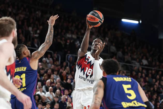 December 19, 2025, Barcelona, Barcelona, Spain: Khalifa Diop of Baskonia in action during the EuroLeague Regular Season Round 17 match played between FC Barcelona, Barca and Baskonia at Palau Blaugrana on December 19, 2025 in Barcelona, Spain. Barcelona Spain - ZUMAa181 20251219_zaa_a181_041 Copyright: xJavierxBorregox