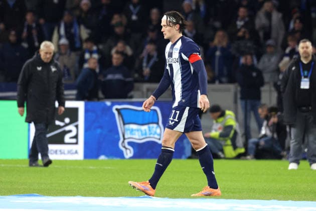DEU, DFL, 2 FBL, Hertha BSC vs Arminia Biefeld, 19 12 2025, Berliner Olympiastadion, Berlin, DEU, DFL, 2 FBL, Hertha BSC vs Arminia Biefeld, im Bild Fabian Reese Hertha BSC Berlin 11 DFL regulations prohibit any use of Photographs as image sequences and or quasi video nordphotoxGmbHx xEngler nph00076