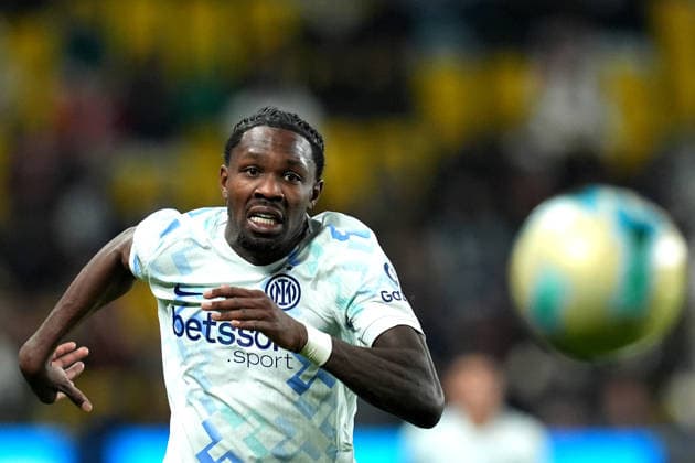 Inter Milan s Marcus Thuram during the EA Sports FC italian Supercup 2025 2026 semifinal match between Bologna and Inter at Al-Awwal Park Stadium in Riyadh, Saudi Arabia - Soccer - Friday December 19, 2025  Copyright: xSpada LaPressex