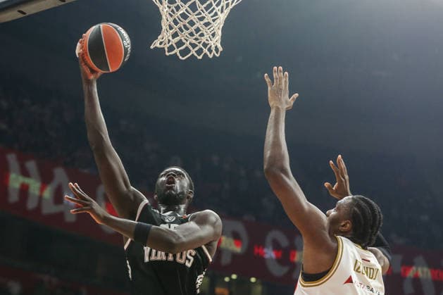 Crvena Zvezda v Virtus Bologna - EuroLeague BELGRADE, SERBIA - DECEMBER 19: Mouhament Diouf of Virtus Bologna competesduring EuroLeague round 17 basketball match between Crvena Zvezda and Virtus Bologna at Beogradska Arena in Belgrade, Serbia on December 19, 2025. Filip Stevanovic Anadolu Belgrade Serbia. Editorial use only. Please get in touch for any other usage.  Copyright: x2025xAnadoluxFilipxStevanovicx
