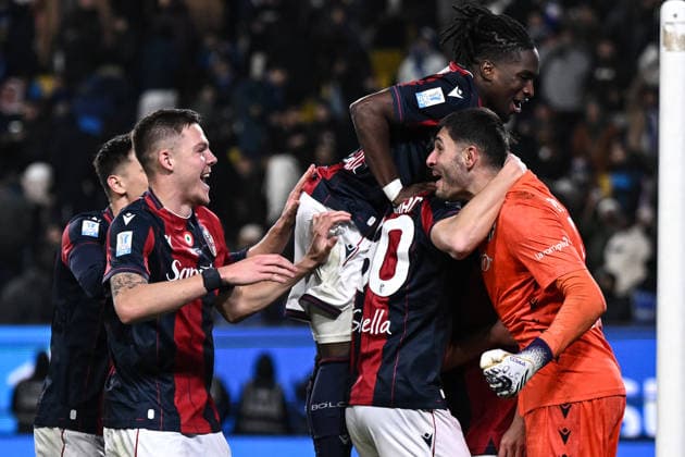 Db Riyadh 19 12 2025 - Supercoppa Italiana Bologna-Inter foto Daniele Buffa Image nella foto: esultanza a fine gara Bologna 