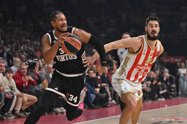 CRVENA ZVEZDA vs VIRTUS BOLOGNA KARIM JALLOW basketball Crvena zvezda vs Virtus Bologna, Euroleague, Beogradska arena, Belgrade 19.12.2025 Foto: BASKETBALL, EUROLEAGUE, CRVENA ZVEZDA, RED STAR, VIRTUS BOLOGNA Belgrade Belgrade arena Serbia Copyright: xMarkoxMetlas xMNxPressx