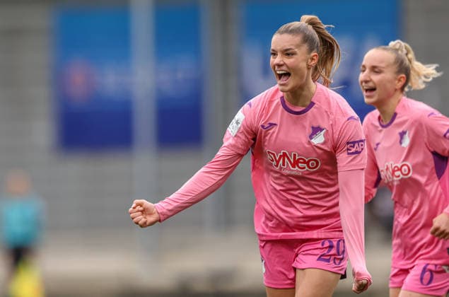 GER, Hoffenheim, TSG Hoffenheim vs Carl Zeiss Jena, Google Pixel Womens Bundesliga, Football, DFB, Season 2025 2026, Dietmar Hopp Stadium, 14 Matchday in picture Selina Cerci TSG 1899 Hoffenheim Women 29 , Goal, Cheering and joy, Emotions DFB DFL REGULATIONS PROHIBIT ANY USE OF PHOTOGRAPHS AS IMAGE SEQUENCES AND OR QUASI VIDEO, 20 12 2025 Copyright: HMBxMedia HendrikxHamelau