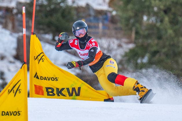 SNOWBOARD - FIS WC Davos DAVOS,SWITZERLAND,20.DEC.25 - SNOWBOARD - FIS World Cup, parallel slalom, ladies, men. Image shows Mathilda Scheid (GER).  GEPAxpictures xWolfgangxKofler
