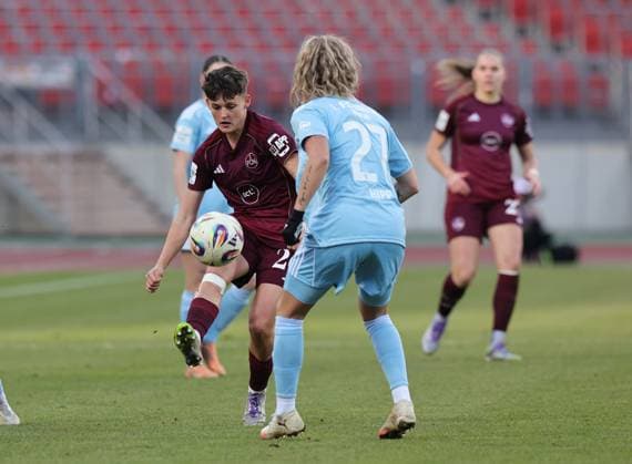20 12 2025 Soccer Season 2025 2026 1 Womens Soccer Bundesliga 14 Matchday 1 FC Nürnberg FCN Club 1 FC Union Berlin Sportfoto Zink DaMa xdaxmax Aneta Polaskova 26, 1 FC Nürnberg FCN Jenny Hipp 27, 1 FC Union Berlin