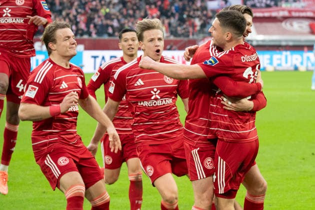 Germany Soccer 2 Bundesliga 2025 26, 17 Matchday 20 12 2025 Fortuna Düsseldorf vs SpVgg Greuther Fürth Merkur Spiel Arena Düsseldorf Goal celebration Florent Muslija Fortuna Düsseldorf,24 Copyright: xOrhanxHabashx