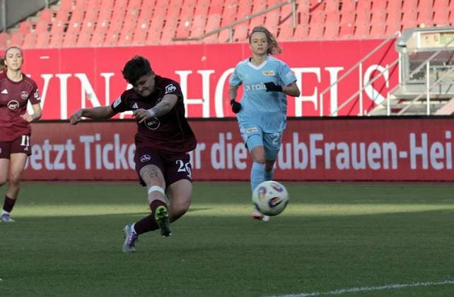 20 12 2025 Soccer Season 2025 2026 1 Womens Soccer Bundesliga 14 Matchday 1 FC Nuremberg FCN Club 1 FC Union Berlin Sportfoto Zink DaMa xdaxmax Goal Goal Shot to 1 2 Goalscorer Aneta Polaskova 26, 1 FC Nuremberg FCN