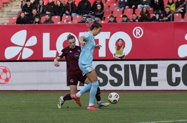 20 12 2025 Soccer Season 2025 2026 1 Womens Soccer Bundesliga 14 Matchday 1 FC Nürnberg FCN Club 1 FC Union Berlin Sportfoto Zink DaMa xdaxmax Nastassja Lein 24, 1 FC Nürnberg FCN Marina Georgieva 16, 1 FC Union Berlin