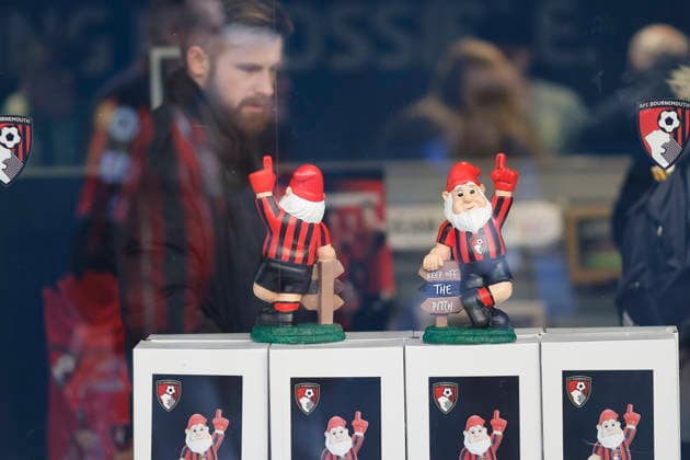 20th December 2025, Bournemouth, Dorset, England; Premier League Football, AFC Bournemouth versus Burnley; Christmas ornaments on display in the Bournemouth team shop  HongboxChen