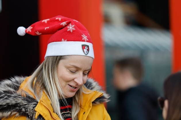 20th December 2025, Bournemouth, Dorset, England; Premier League Football, AFC Bournemouth versus Burnley; Fans with Christmas outfit before kick off  HongboxChen