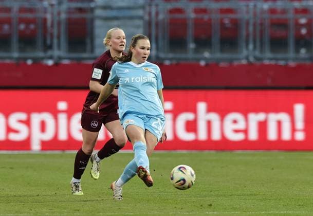 20 12 2025 Soccer Season 2025 2026 1 Womens Soccer Bundesliga 14 Matchday 1 FC Nuremberg FCN Club 1 FC Union Berlin Sportfoto Zink DaMa xdaxmax Aleigh Gambone 16, 1 FC Nuremberg FCN Ida Heikkinen 25, 1 FC Union Berlin
