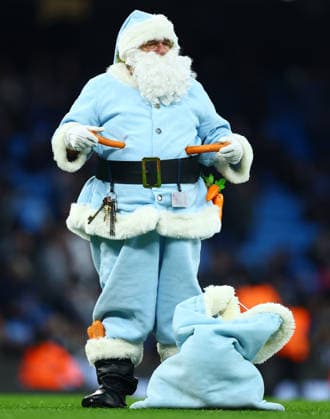 Father Christmas at Manchester City Manchester City v West Ham United, Premier League, Football, Etihad Stadium, Manchester, UK - 20 Dec 2025Manchester Etihad Stadium United Kingdom EDITORIAL USE ONLY No use with unauthorised audio, video, data, fixture lists, club league logos or live services. Online in-match use limited to 120 images, no video emulation. No use in betting, games or single club league player publications.  Copyright: xMattxWest Shutterstockx 16148949s