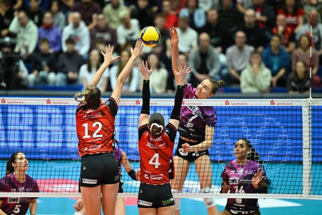 Volleyball, Women, 1st VBL, Dresdner SC - Schwarz-Weiß Erfurt