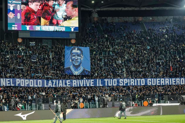 December 20, 2025, Roma, Roma: Lazio™s fans display banners during the Italian Serie A soccer match between SS Lazio vs US Cremonese at the Olimpico stadium in Rome, Italy, 20 December 2025. ANSA GIUSEPPE LAMI. Serie A Soccer Match Between SS Lazio Vs US Cremonese  - ZUMAa110 20251220_zaf_a110_026 Copyright: xGiuseppexLamix