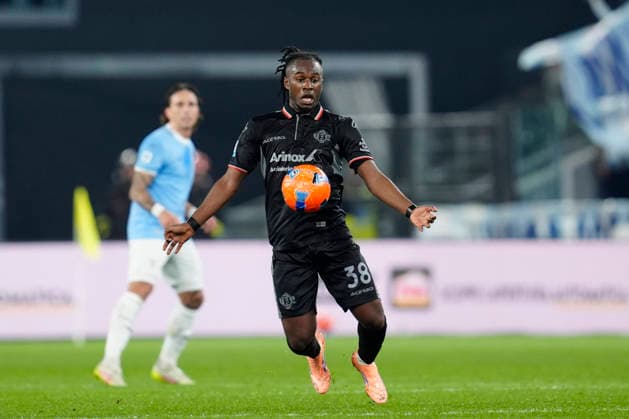 Warren Bondo (US Cremonese) in action, Serie A, SS Lazio v US Cremonese, Olimpico Stadium, December 20, 2025, Roma, Italy.