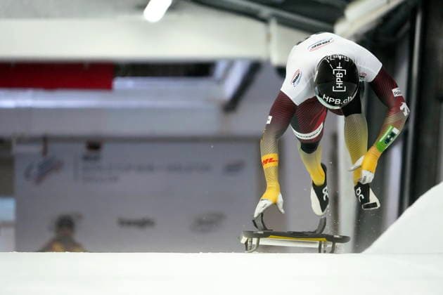 December 20, 2025, Sigulda, Vidzeme Region, Latvia: CHRISTOPHER GROTHEER of Germany in action during IBSF World Cup 2025 26 men s skeleton heat 1 in Sigulda Sigulda Latvia - ZUMAk193 20251220_zip_k193_103 Copyright: xIntsxKalninsx