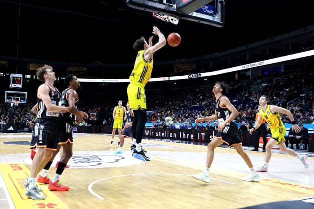 DEU, easyCredit BBL, ALBA vs ratiopharm Ulm, 20 12 2025, Uber Arena, Berlin, DEU, easyCredit BBL, ALBA vs ratiopharm Ulm, in the picture Alex OÕConnell ALBA Berlin 3 nordphotoxGmbHx xEngler nph00076
