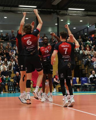 Ludwigsburg , Volleyball Bundesliga , Barock Volleys MTV Ludwigsburg vs SV Warnemünde , Jubel Ludwigsburg