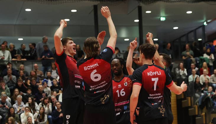 Ludwigsburg , Volleyball Bundesliga , Barock Volleys MTV Ludwigsburg vs SV Warnemünde , Jubel Ludwigsburg