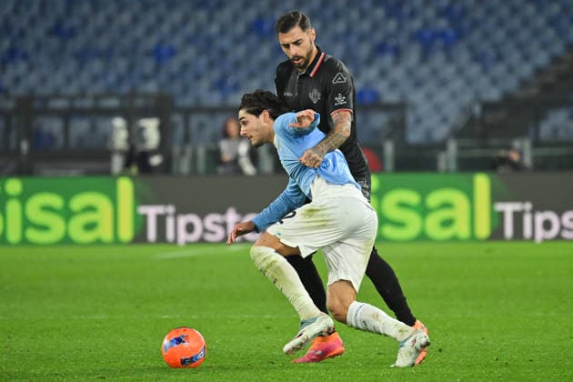 Soccer, serie A Enilive match, SS Lazio v Cremonese Giuseppe Pezzella of Cremonese,Matteo Cancellieri of SS Lazio during the serie A Enilive match between SS Lazio v Cremonese at olimpico stadium in Rome ,December 20th, 2025 Imago-Images Emmefoto Copyright: xImago-Images Emmefotox