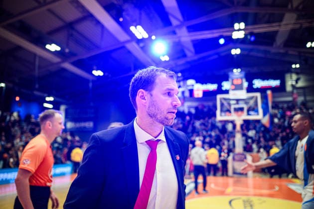 easycredit BBL Basketball Bundesliga 2025 2026 11 Matchday 20 12 2025 Science City Jena vs BMA365 Bamberg Baskets Bamberg coach Anton Gavel, Portrait Sparkassen Arena