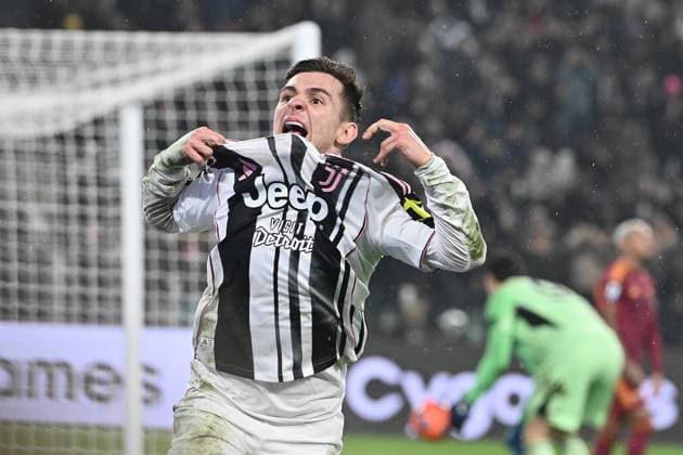 Juventus v AS Roma - Italia Serie A TURIN, ITALY, DECEMBER 20: Juventus Francisco Chico Conceicao celebrates after scores his team s first goal during the Italian serie A football match between Juventus and As Roma at the Juventus Stadium in Turin, Italy, on December 20, 2025. Isabella Bonotto Anadolu Turin Italy. Editorial use only. Please get in touch for any other usage.  Copyright: x2025xAnadoluxIsabellaxBonottox