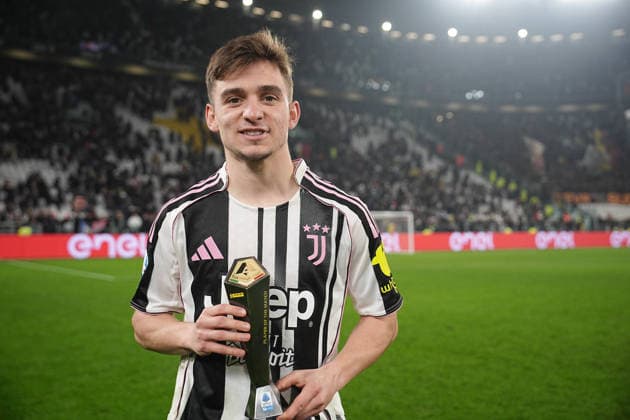 Juventus™ Francisco Conceicao Panini Player of the match Serie A Enilive 2025 2026 during the Serie A soccer match between Juventus and Roma at the Allianz Stadium in Turin, north west Italy - Saturday, December 20, 2025. - Soccer .  Copyright: xMarcoxAlpozzi LaPressex