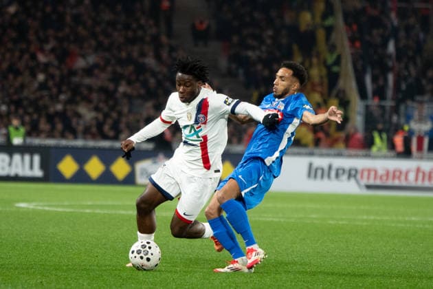 FOOTBALL : Vendee Fontenay Foot vs Paris Saint Germain PSG - Coupe de France - 32e de finale - 20 12 2025 David Boly (Paris SG) NantesFrance  Copyright: xEmilienxJousselinx