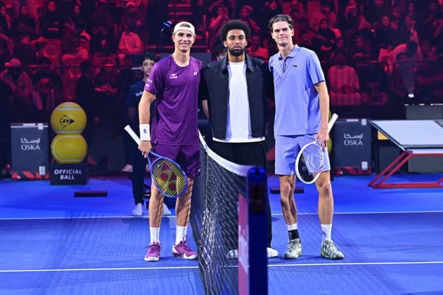 Next Gen ATP, Tennis Herren Finals Presented by PIF - Jeddah Arthur Fils (FRA) doing the coin toss at the 2025 ATP NextGen Finals in Jeddah, SAOUDI, on December 20, 2025. Photo by Corinne Dubreuil ABACAPRESS.COM Jeddah Saudi Arabia  Copyright: xDubreuilxCorinne ABACAx