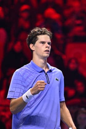 Next Gen ATP, Tennis Herren Finals Presented by PIF - Jeddah Alexander Blockx from Belgium during his semi final match at the 2025 ATP NextGen Finals in Jeddah, SAOUDI, on December 20, 2025. Photo by Corinne Dubreuil ABACAPRESS.COM Jeddah Saudi Arabia  Copyright: xDubreuilxCorinne ABACAx