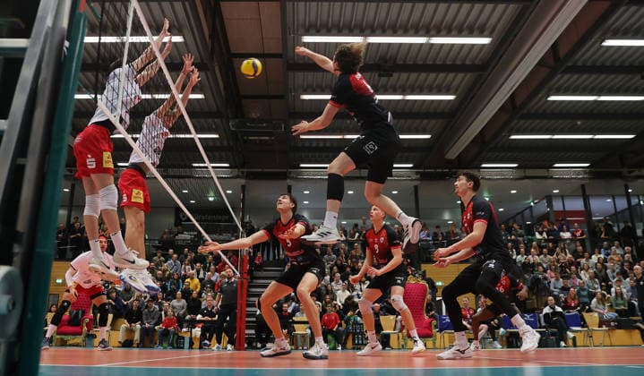 Ludwigsburg , Volleyball Bundesliga , Barock Volleys MTV Ludwigsburg vs SV Warnemünde , Ben Simon Bonin Ludwigsburg